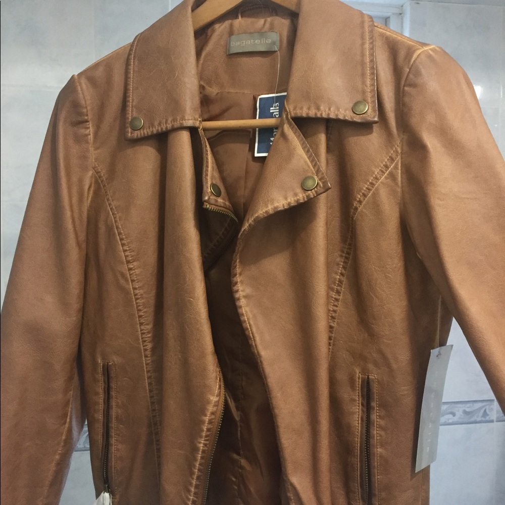 Bagatelle Faux Leather Asymmetrical Moto Jacket